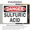 Signmission Sulfuric Acid Danger Sign, Vinyl Decal, 14in W x 10in L, 2PK OS-2PACK-DS-D-1014-L-19474 - alternate 6